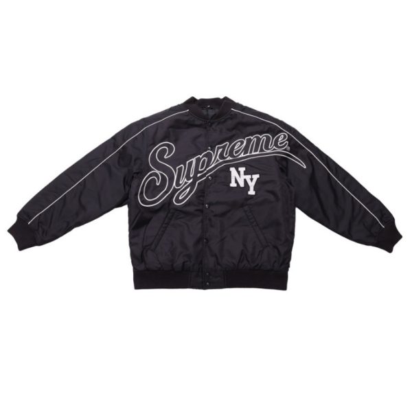 Jacket Supreme NY Varsity Bomber Black SP065 - Image 4