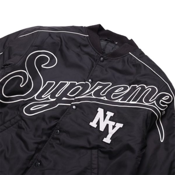 Jacket Supreme NY Varsity Bomber Black SP065 - Image 6