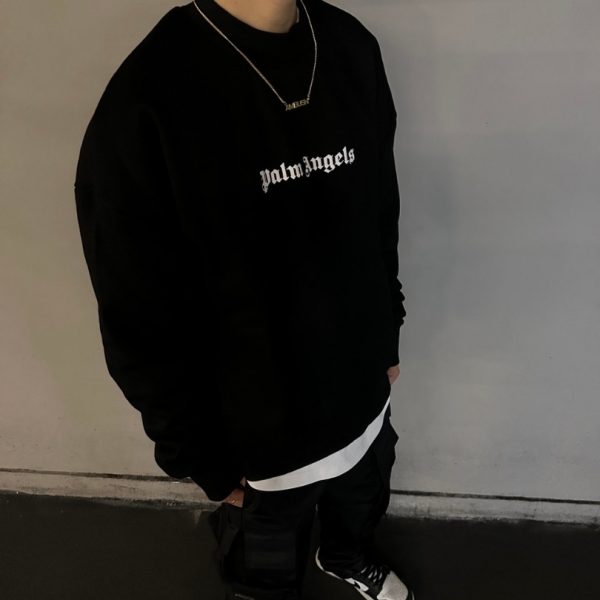 Sweatshirt Palm Angels Black Logo PA001 - Image 9