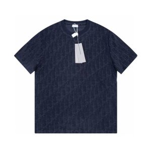 T-shirt Christian Dior Embossed Monogram Navy DO051