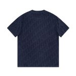 T-shirt Christian Dior Embossed Monogram Navy DO051 - Image 2