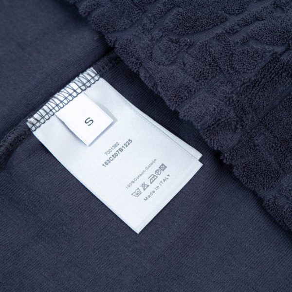 T-shirt Christian Dior Embossed Monogram Navy DO051 - Image 9