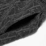 Short Dior Monogram Black Drawstring DO056 - Image 6