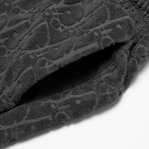 Short Dior Monogram Black Drawstring DO056 - Image 6