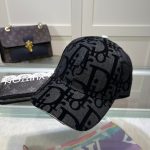 Cap Dior Black Monogram Adjustable DO058