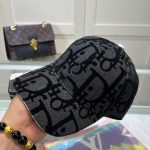 Cap Dior Black Monogram Adjustable DO058 - Image 2