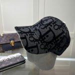 Cap Dior Black Monogram Adjustable DO058 - Image 5