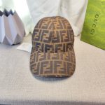 Cap Fendi Brown Monogram Adjustable FE001 - Image 2