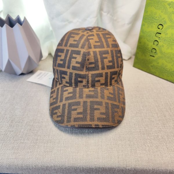 Cap Fendi Brown Monogram Adjustable FE001 - Image 2