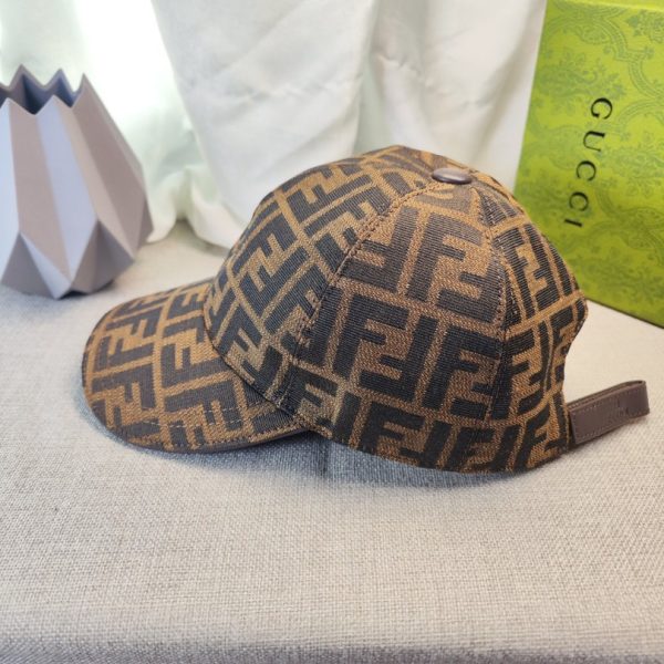 Cap Fendi Brown Monogram Adjustable FE001 - Image 3