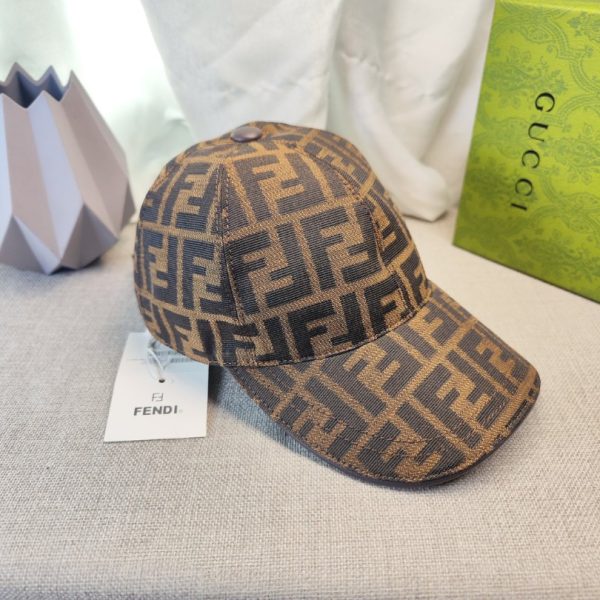 Cap Fendi Brown Monogram Adjustable FE001 - Image 6