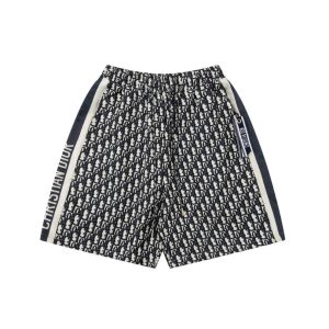 Shorts Dior Monogram Navy Side Stripes DO060