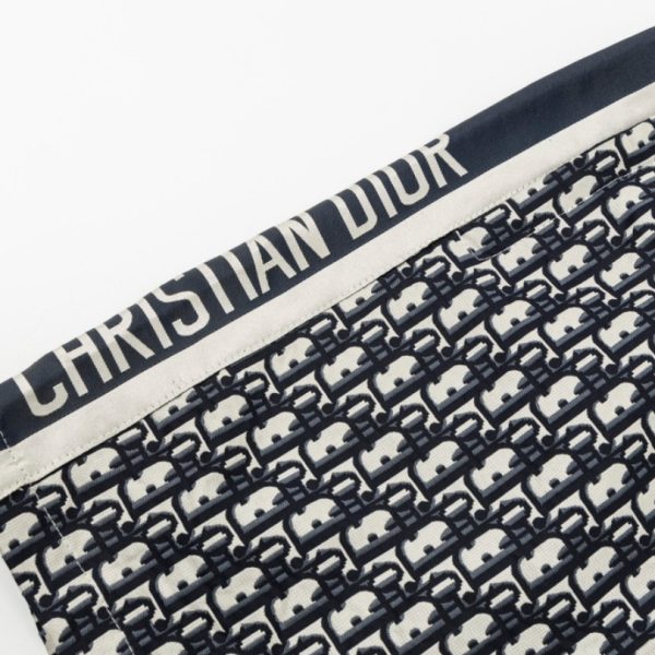 Shorts Dior Monogram Navy Side Stripes DO060 - Image 3