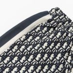 Shorts Dior Monogram Navy Side Stripes DO060 - Image 4