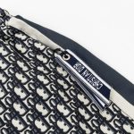 Shorts Dior Monogram Navy Side Stripes DO060 - Image 5