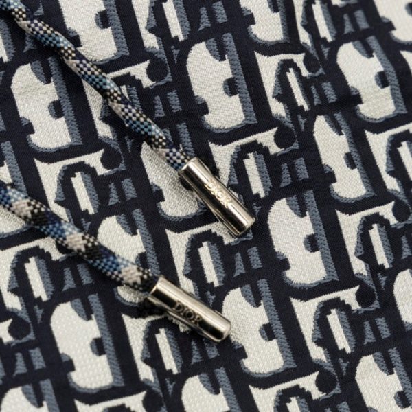 Shorts Dior Monogram Navy Side Stripes DO060 - Image 6