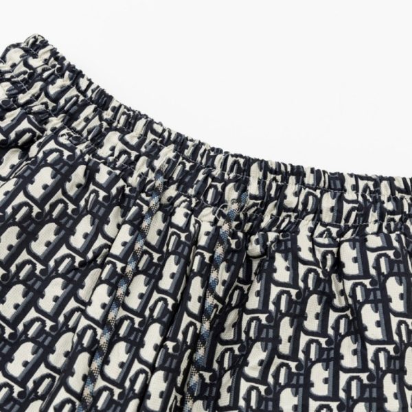 Shorts Dior Monogram Navy Side Stripes DO060 - Image 7