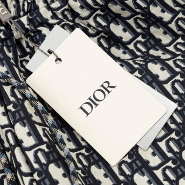 Shorts Dior Monogram Navy Side Stripes DO060 - Image 8