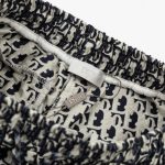 Shorts Dior Monogram Navy Side Stripes DO060 - Image 9