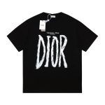 T-shirt Dior Black Graphic Logo Couture DO064