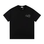 T-shirt Dior Black Distressed Logo Couture DO065