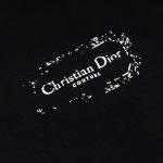 T-shirt Dior Black Distressed Logo Couture DO065 - Image 3