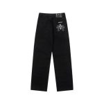 Jeans Chrome Hearts Black Cross Embroidery CH066 - Image 2