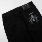 Jeans Chrome Hearts Black Cross Embroidery CH066 - Image 3