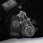 Jeans Chrome Hearts Black Cross Embroidery CH066 - Image 4