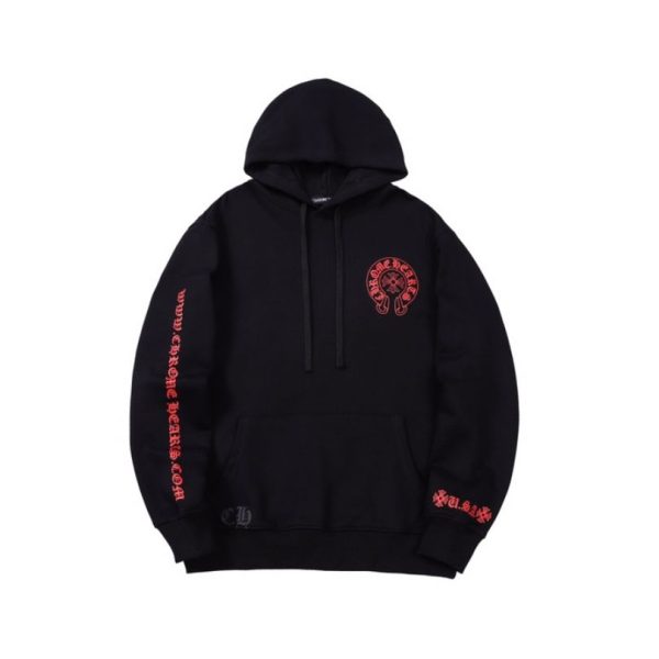 d113945_6104-1.jpg Hoodie Chrome Hearts Red Logo Print CH071 - Image 1