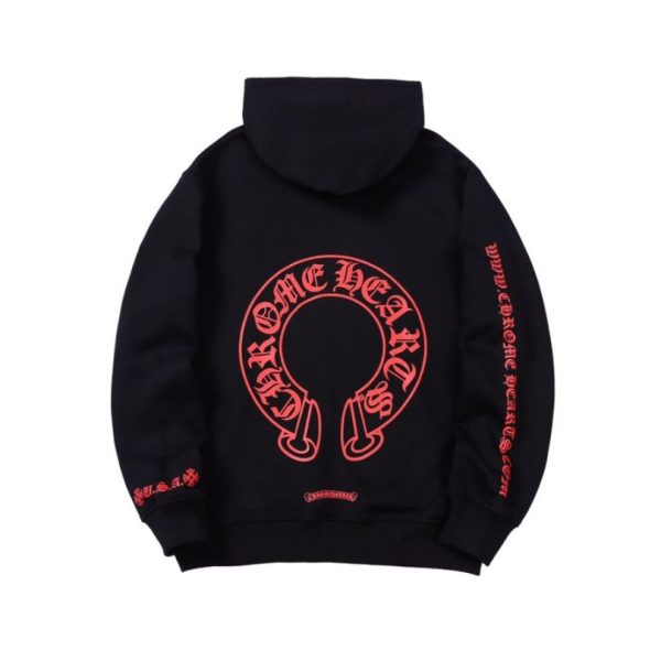 Hoodie Chrome Hearts Red Logo Print CH071 - Image 2
