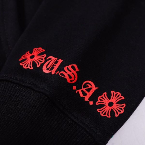 Hoodie Chrome Hearts Red Logo Print CH071 - Image 5