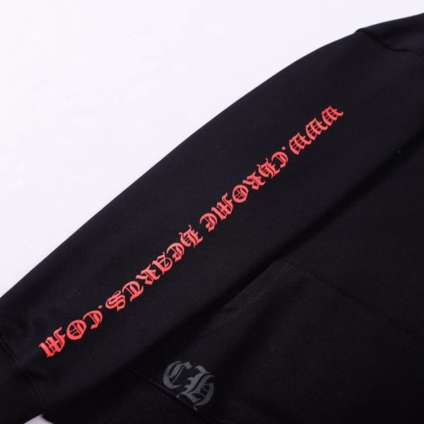 Hoodie Chrome Hearts Red Logo Print CH071 - Image 7