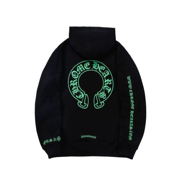 Hoodie Chrome Hearts Neon Logo Black CH072 - Image 2