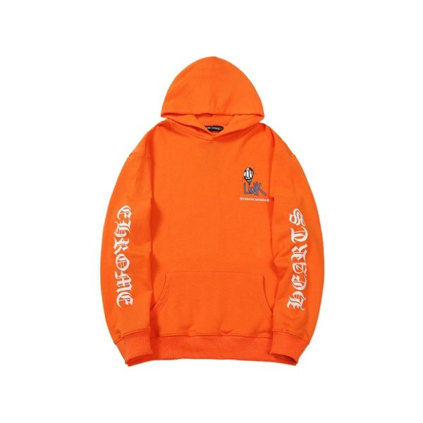 d114023_5947-1.jpg Hoodie Chrome Hearts Build Graphic Orange CH075 - Image 1