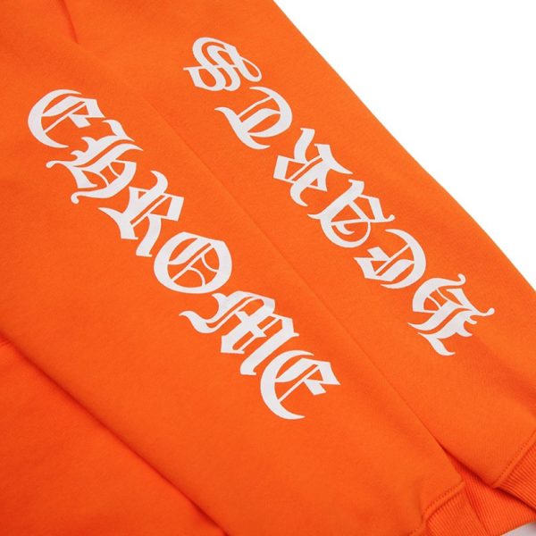 Hoodie Chrome Hearts Build Graphic Orange CH075 - Image 5