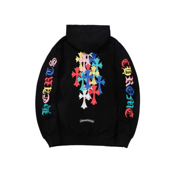 d114028_6010-1.jpg Hoodie Chrome Hearts Colorful Crosses Design CH076 - Image 1