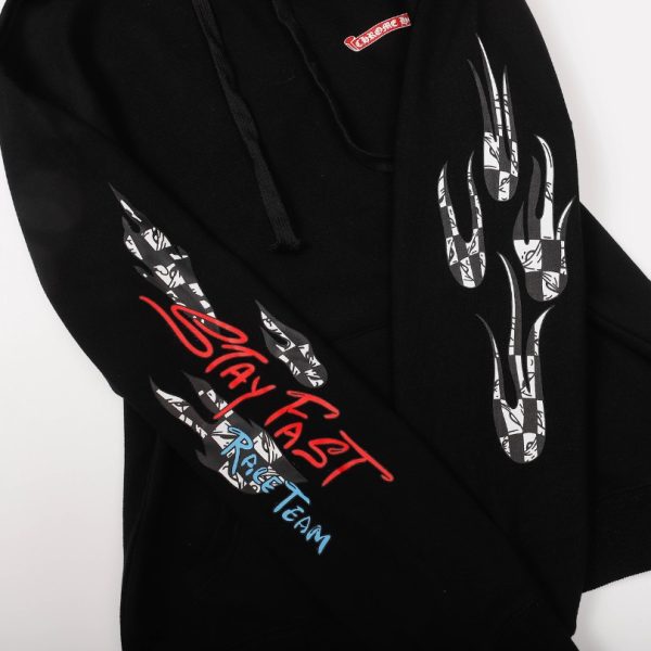 Hoodie Chrome Hearts Race Team Graphic Black CH078 - Image 5
