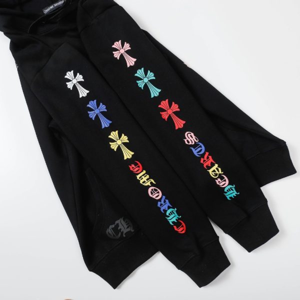 Hoodie Chrome Hearts Multicolor Cross Logo CH079 - Image 9