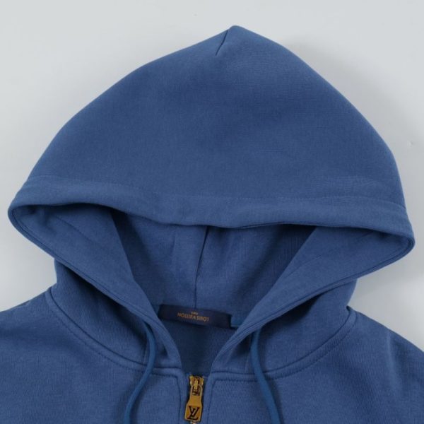 Hoodie Louis Vuitton Zip-Up Blue Edition LV048 - Image 7