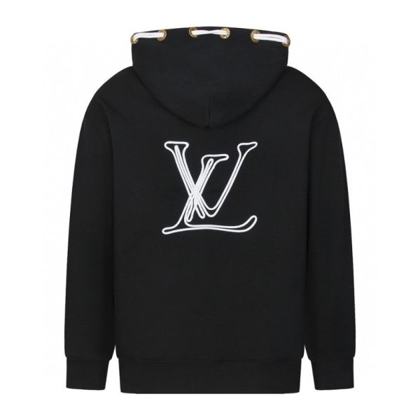 Hoodie Louis Vuitton LV Logo LV055 - Image 4