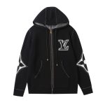 Hoodie Louis Vuitton LV Embroidered Zip-Up LV056
