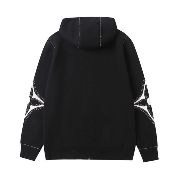 Hoodie Louis Vuitton LV Embroidered Zip-Up LV056 - Image 2