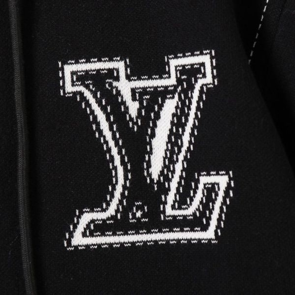 Hoodie Louis Vuitton LV Embroidered Zip-Up LV056 - Image 3