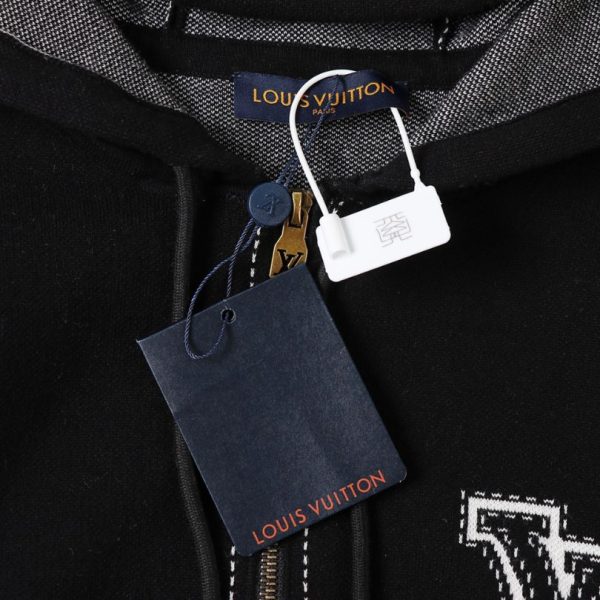 Hoodie Louis Vuitton LV Embroidered Zip-Up LV056 - Image 8