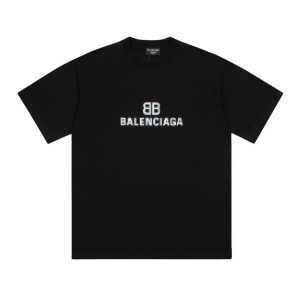 T-shirt Balenciaga BB Pixel Logo Black BL068