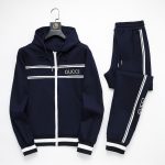 Set Gucci Tracksuit Navy Striped GC104