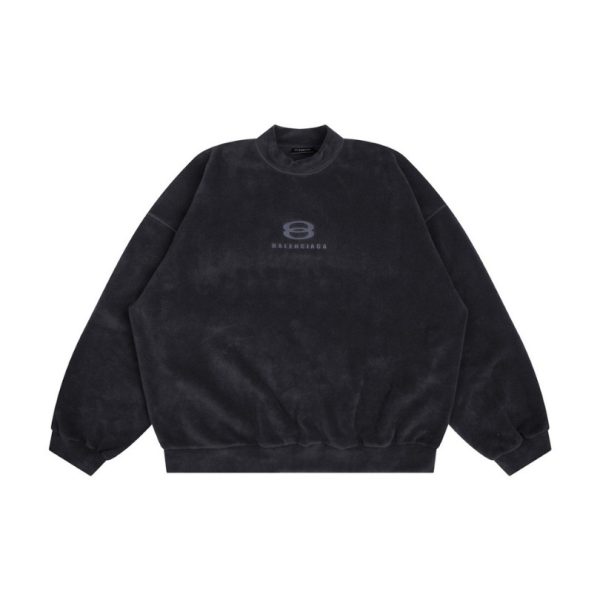 d114444_18592-1.jpg Sweatshirt Balenciaga Logo Black BL069 - Image 1