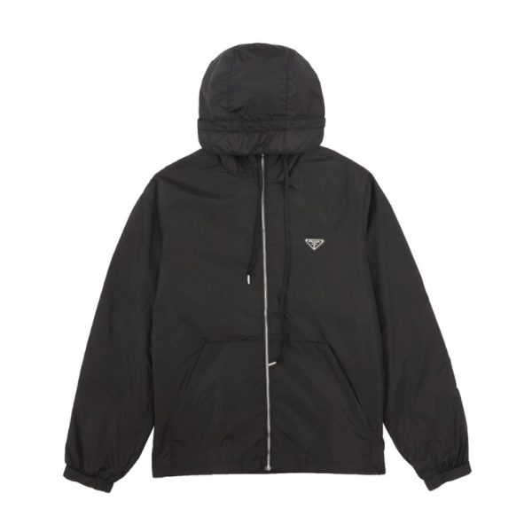 d114448_5423-1.jpg Hooded Prada Wind Breaker Black PD047 - Image 1