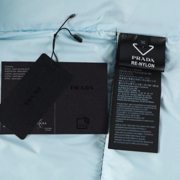 Jacket Puffer Prada Black and White PD048 - Image 11